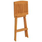 Mesa y taburetes altos plegables 5 piezas madera maciza de teca