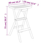 Mesa y taburetes altos plegables 5 piezas madera maciza de teca
