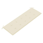 Banco Batavia cojín color crema madera maciza de teca 150 cm