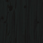 Mesitas de noche 2 uds madera maciza de pino negra 50x35x61,5cm