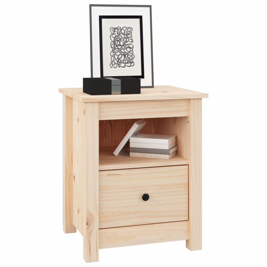 Mesitas de noche 2 uds madera maciza de pino 40x35x49 cm