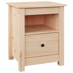 Mesitas de noche 2 uds madera maciza de pino 40x35x49 cm