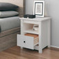Mesita de noche madera maciza de pino 40x35x49 cm