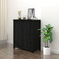 Black solid pine sideboard 70x35x80 cm