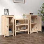 Aparadores 2 uds madera maciza de pino 39x35x80 cm
