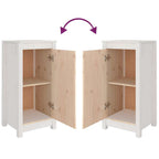 Aparador de madera maciza de pino blanco 39x35x80 cm
