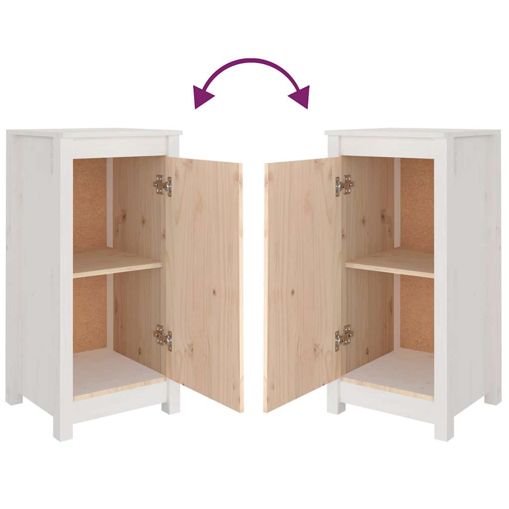 Aparador de madera maciza de pino blanco 39x35x80 cm
