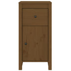 Aparador de madera maciza de pino marrón miel 40x35x80 cm