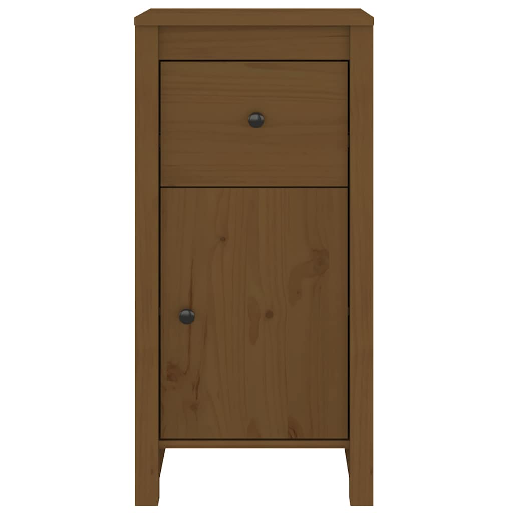 Aparador de madera maciza de pino marrón miel 40x35x80 cm
