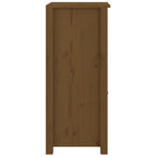 Aparador de madera maciza de pino marrón miel 40x35x80 cm