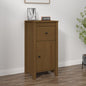 Aparador de madera maciza de pino marrón miel 40x35x80 cm