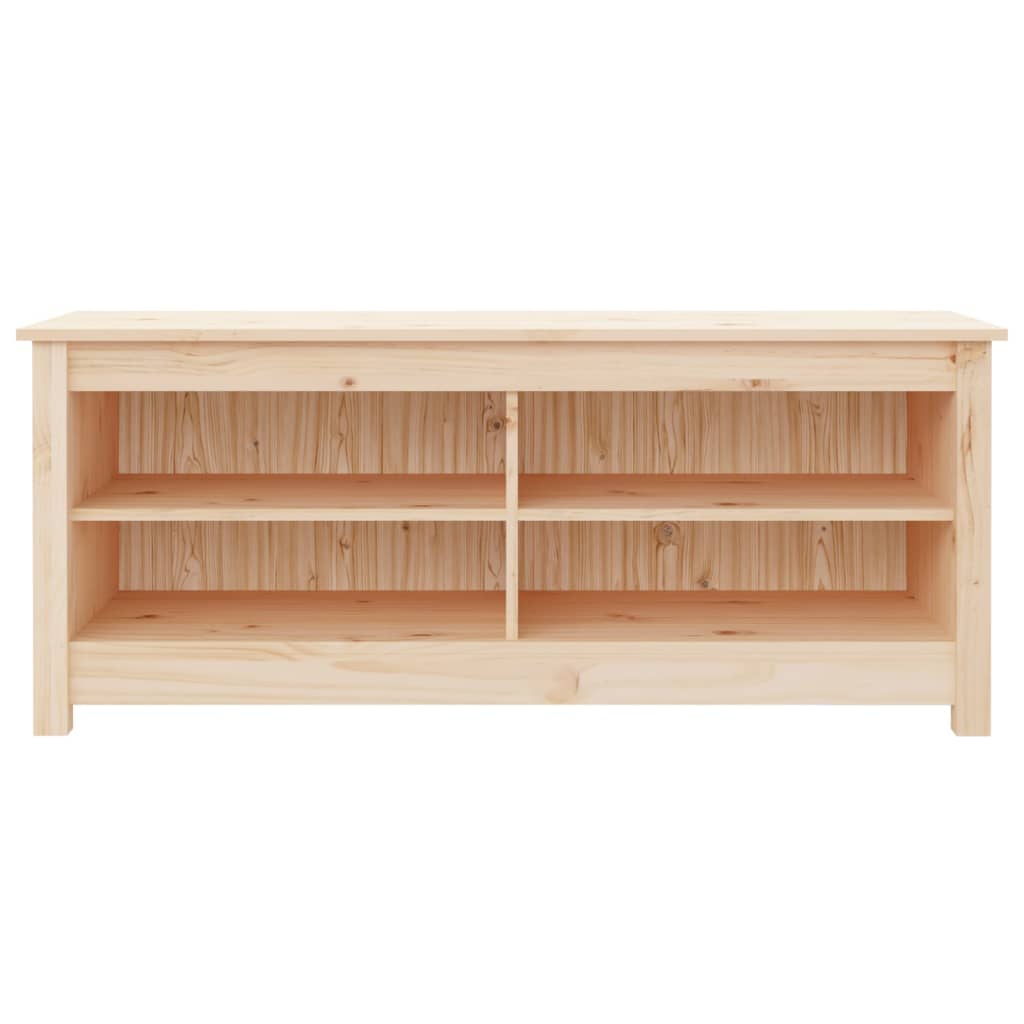 Zapatero de madera maciza de pino 110x38x45,5 cm