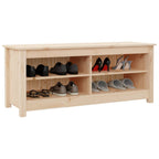 Zapatero de madera maciza de pino 110x38x45,5 cm