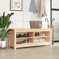 Zapatero de madera maciza de pino 110x38x45,5 cm