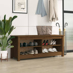 Zapatero de madera maciza de pino 110x38x45,5 cm
