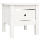 Mesa auxiliar 2 uds de madera maciza de pino blanco 40x40x39 cm