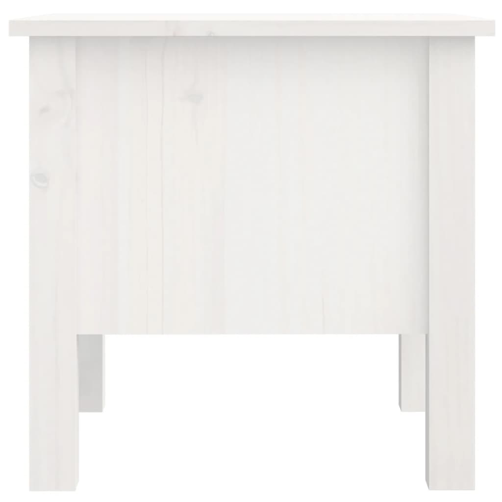 Mesa auxiliar 2 uds de madera maciza de pino blanco 40x40x39 cm