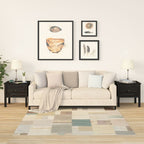 Mesa auxiliar 2 uds de madera maciza de pino blanco 40x40x39 cm