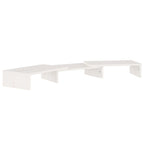 Soporte de monitor madera maciza de pino blanco 80x24x10,5 cm