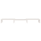 Soporte de monitor madera maciza de pino blanco 80x24x10,5 cm