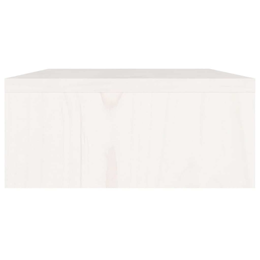 Soporte de monitor madera maciza de pino blanco 80x24x10,5 cm