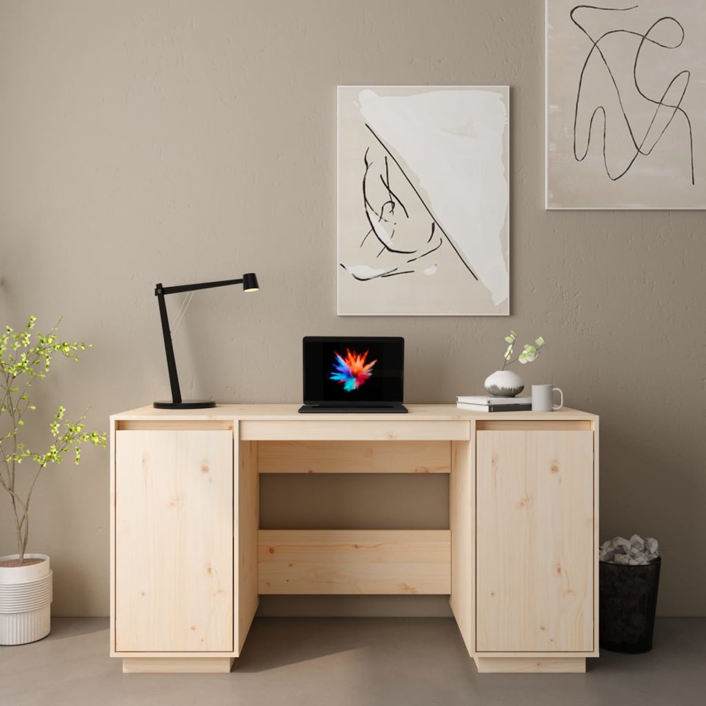 Solid pine desk 140x50x75 cm