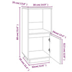 Aparador de madera maciza de pino 38x35x80 cm