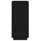 Aparador de madera maciza de pino negro 38x35x80 cm