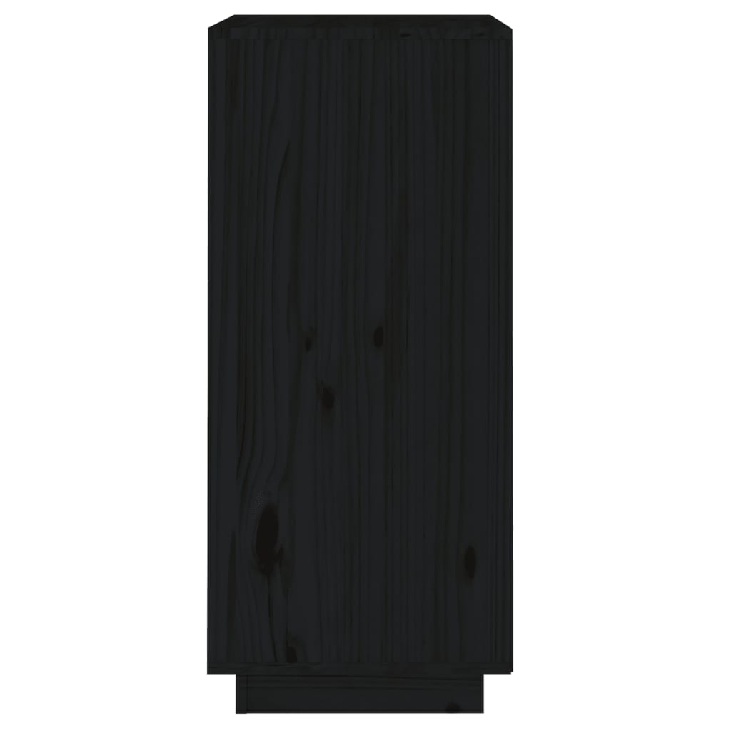 Aparador de madera maciza de pino negro 38x35x80 cm