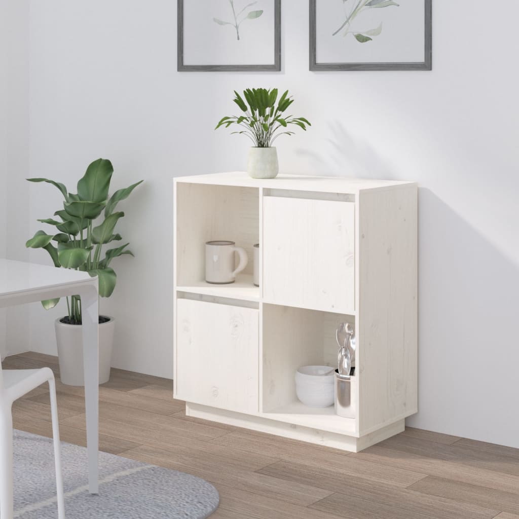 Aparador de madera maciza de pino 74x35x80 cm