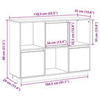 Aparador de madera maciza de pino 110,5x35x80 cm