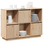 Aparador de madera maciza de pino 110,5x35x80 cm