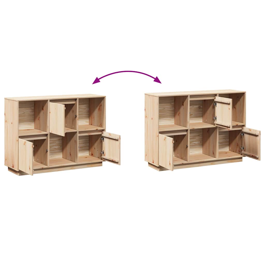 Aparador de madera maciza de pino 110,5x35x80 cm
