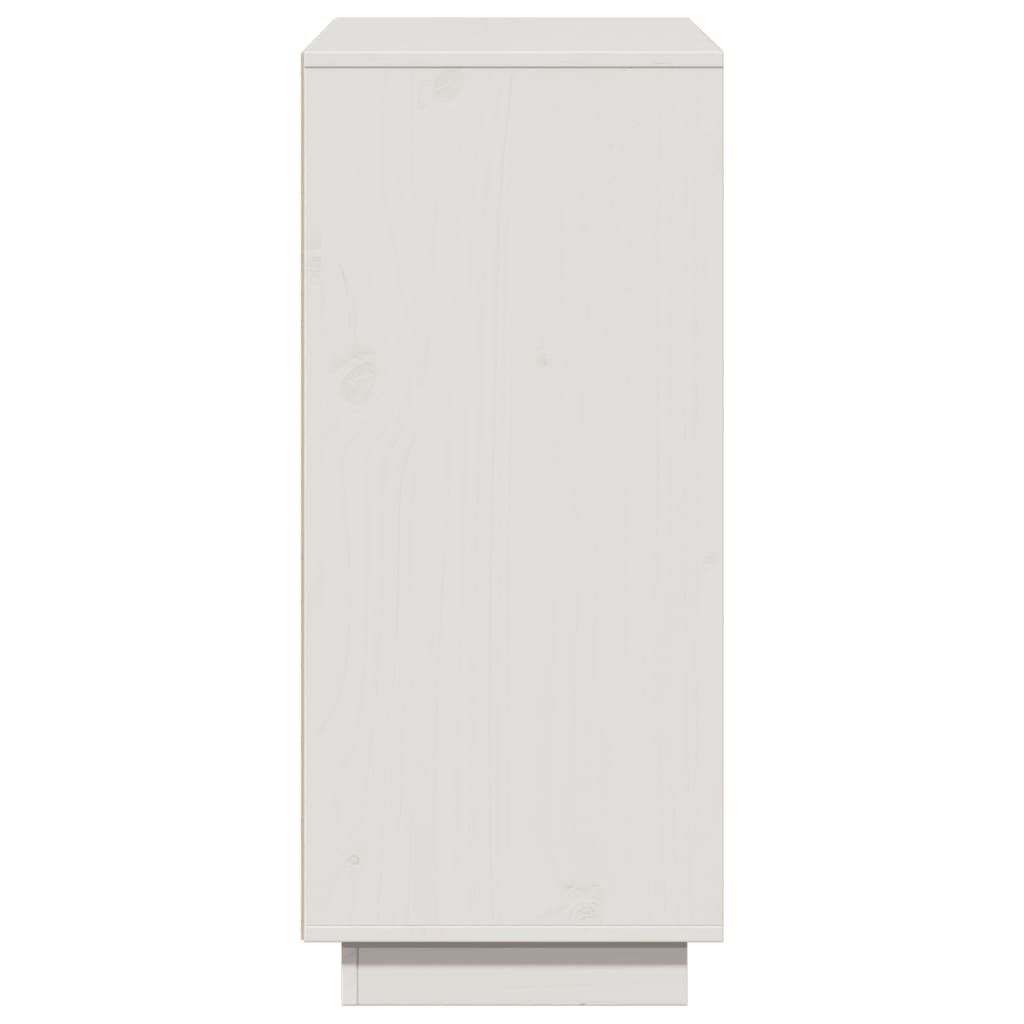 Aparador de madera maciza de pino blanco 110,5x35x80 cm