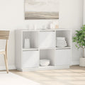 Aparador de madera maciza de pino blanco 110,5x35x80 cm