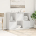 Aparador de madera maciza de pino blanco 110,5x35x80 cm