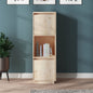 Black engineered wood sideboard 70x31x115 cm
