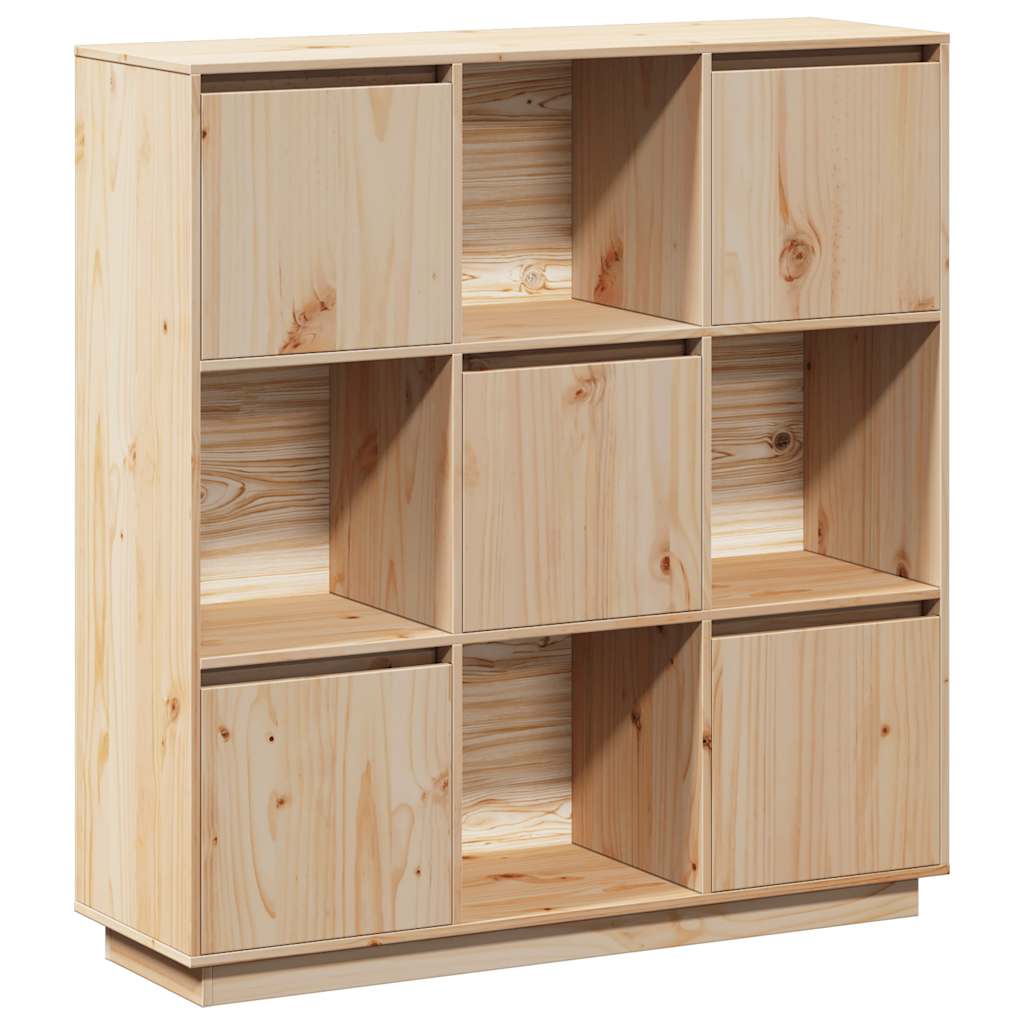 Aparador alto de madera maciza de pino 110,5x35x117 cm
