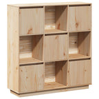 Aparador alto de madera maciza de pino 110,5x35x117 cm