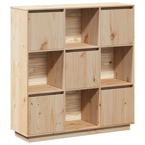 Aparador alto de madera maciza de pino 110,5x35x117 cm