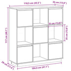 Aparador alto de madera maciza de pino 110,5x35x117 cm