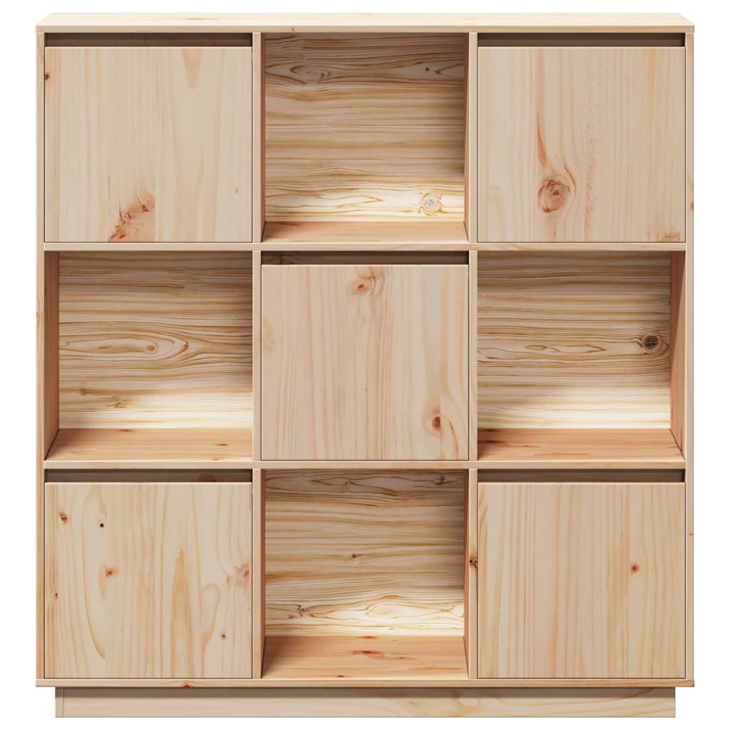 Aparador alto de madera maciza de pino 110,5x35x117 cm