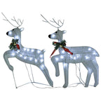Renos de Navidad 2 unidades 40 LED blanco