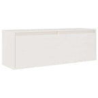Conjunto de mueble de TV 3 piezas madera maciza de pino blanco