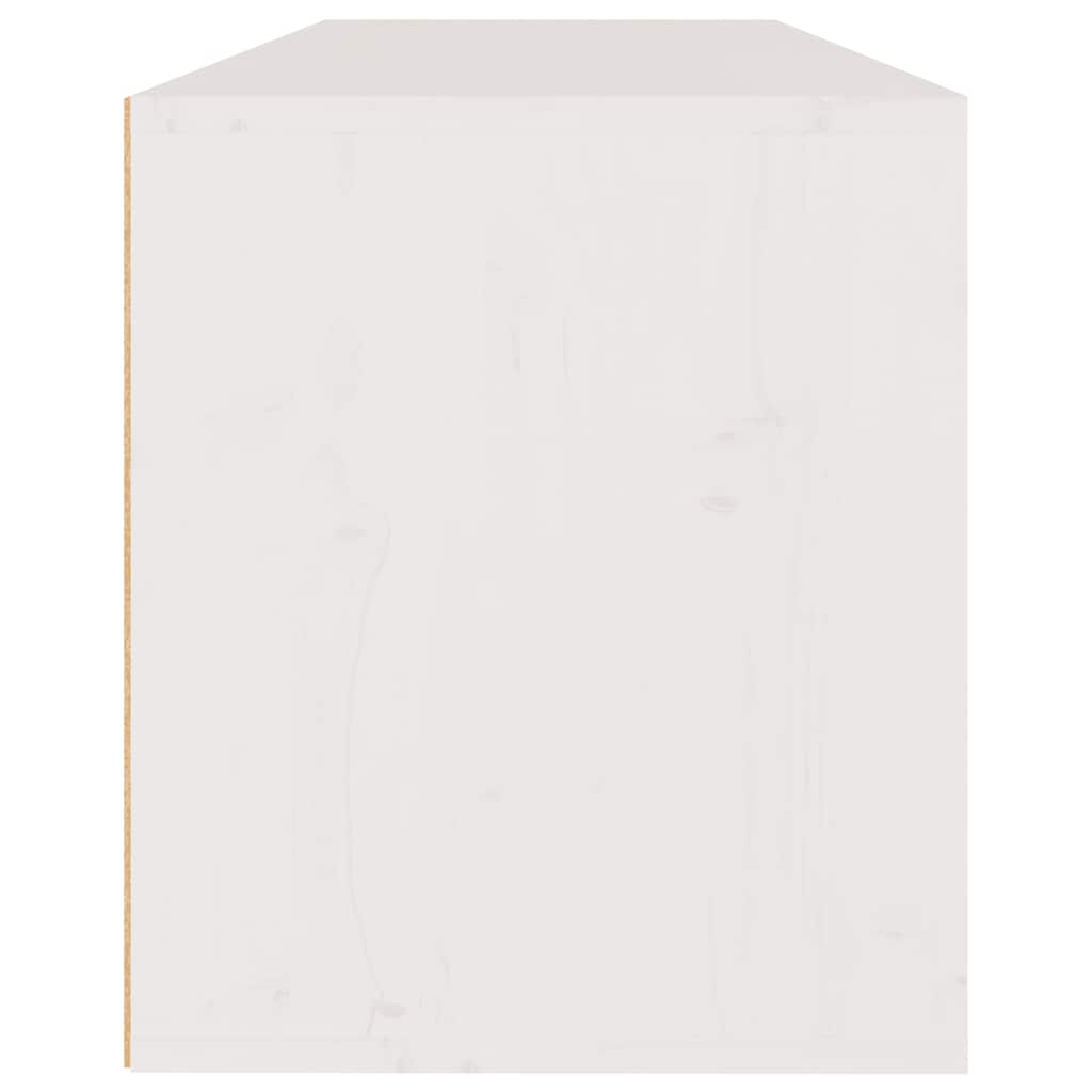 Conjunto de mueble de TV 3 piezas madera maciza de pino blanco