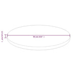 Tablero de mesa redonda madera roble marrón claro Ø50x1,5 cm