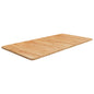 Encimera baño madera maciza tratada marrón claro 100x30x(2-4)cm