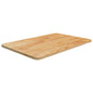 Encimera baño madera maciza tratada marrón claro 100x30x(2-4)cm