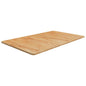 Encimera baño madera maciza tratada marrón claro 100x30x(2-4)cm