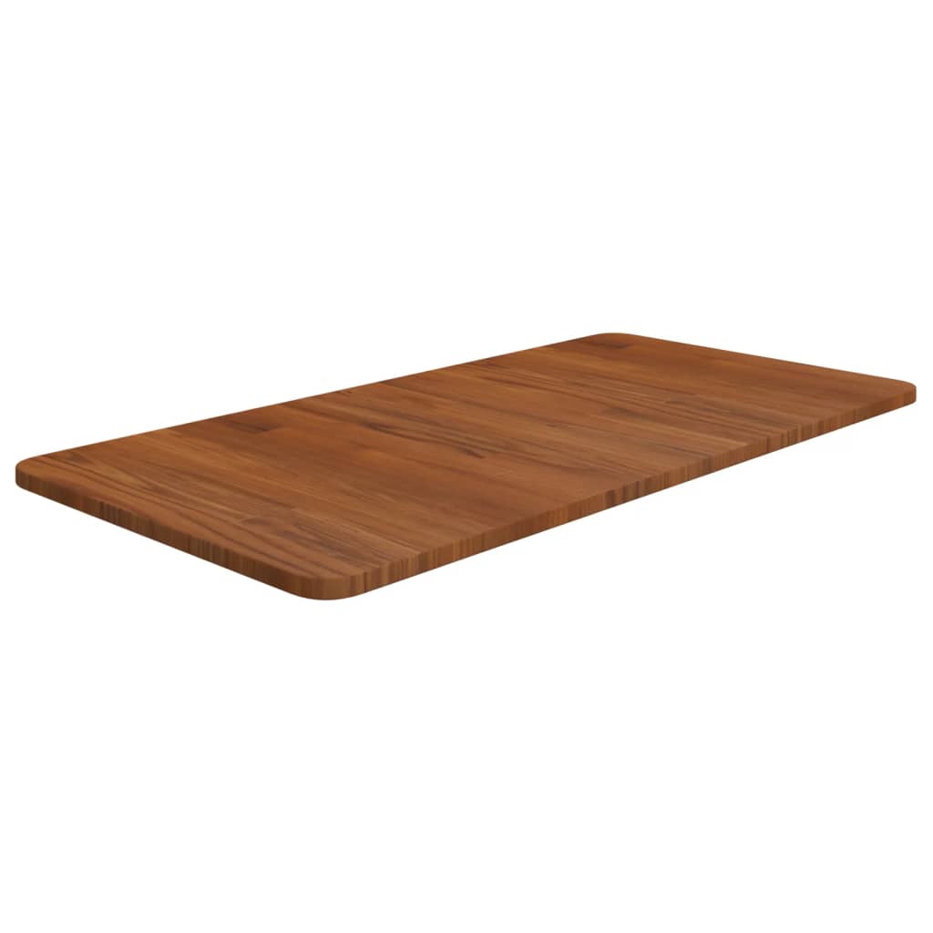 Encimera baño madera maciza tratada marrón claro 100x30x(2-4)cm